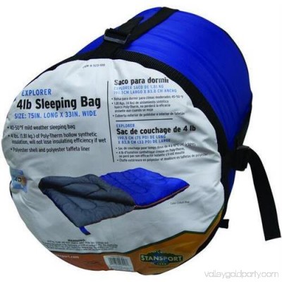 Stansport Explorer 4 lb 33 x 75 Rectangular Sleeping Bag 570415167